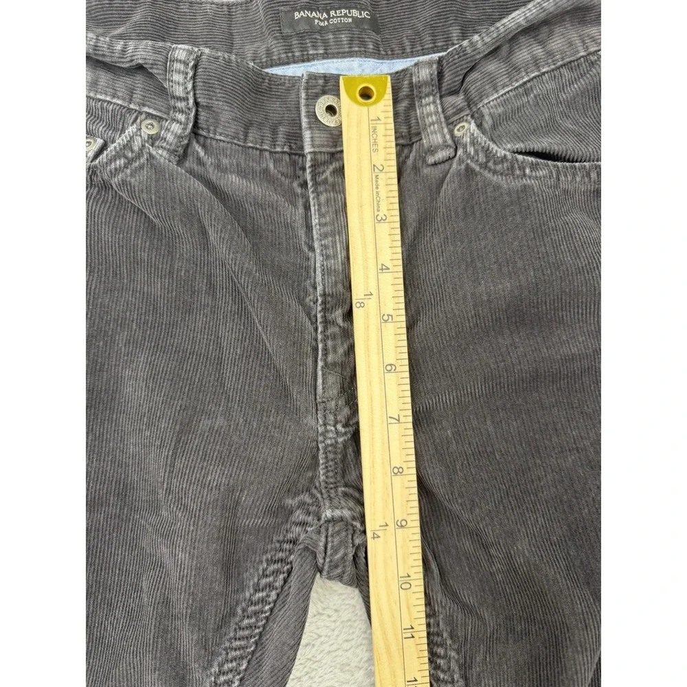 Banana Republic Men's Black Corduroy Straight Casual Pants Size 31 Pima Cotton